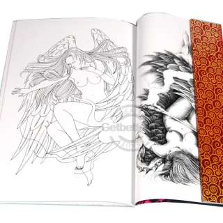   Tattoo Flash Designs Sketch Book Angel Elf Image A3 Size Supply  