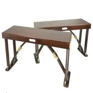   Portable Wooden Folding Two Benches Bench ( Patio, Lawn & Garden