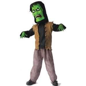 Lets Party By FunWorld Bobble Head Monster Kids Costume / Green   Size 