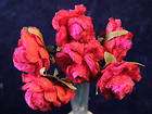 Vintage Millinery Flower Velvet 3/4 Rose 6pc Lot JS Rich Rose Pink 