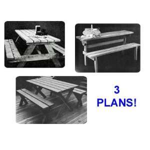  Picnic Table Value Pack of Plans (Woodworking Project 
