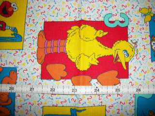 Sesame Street Elmo, Cookie, Big Bird 123 Cotton Fabric Quilt Curtains 