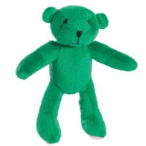  Zanies Plush Teensy Teddy Dog Toy, 7 Inch, Green Pet 