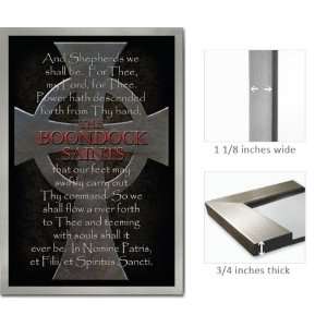  Silver Framed Boondock Saints Cross And Prayer Poster 3096 