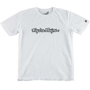  Troy Lee Designs Signature T Shirt   Large/White 