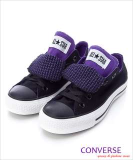 BN CONVERSE CT Double Tongue OX Black/Purple Shoes #83  