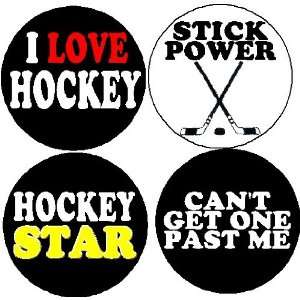   25 Pinback Buttons Badges / Pins ~ Hockey Team Love 