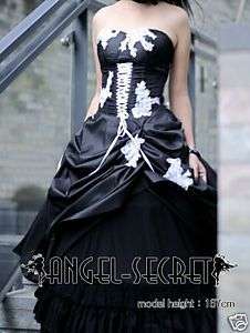 j13, black lolita gothic corset gown & white lace  