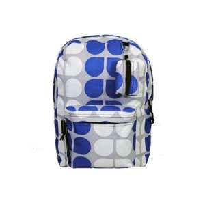  17 AIR EXPRESS STYLISH BACKPACK WHITE & BLUE PRINTS FOR 
