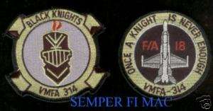 AUTHENTIC VMFA 314 BLACK KNIGHTS US MARINES PATCH USMC  