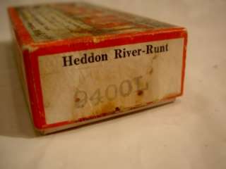 HEDDON RIVER RUNT SPOOK VINTAGE FISHING LURE W BOX BAIT TACKLE PLUG 