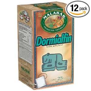 Malabar Dormialfin Tea, 25 Count Tea Bags (Pack of 12)  