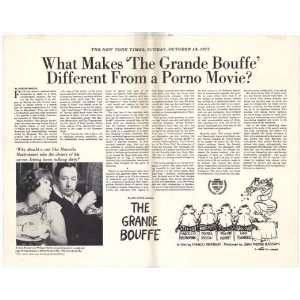  The Grande Bouffe (1973) 27 x 40 Movie Poster Style B 