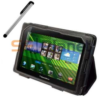   Leather Case Cover+Touch Screen Stylus Pen for BlackBerry PlayBook