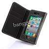 New FOR iPHONE 4 4G 4S Black Card Holder WALLET LEATHER FLIP CASE 