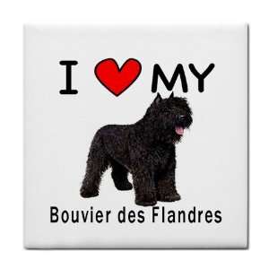  I Love My Bouvier des Flandres Tile Trivet Everything 