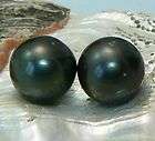 10mm round black South Sea Tahitian pearls Rings  