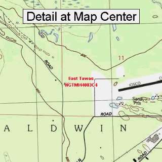   Topographic Quadrangle Map   East Tawas, Michigan (Folded/Waterproof