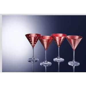  Mikasa Cheers Ruby Martini, Set of 4