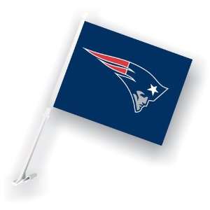   New England Patriots NFL Car Flag with Wall Brackett 