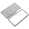 Silver Bling Plastic Snap on Hard Case+Pen+Bling SP For Apple iPhone 4 
