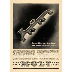  1942 Ad Climax Molybdenum Co. Chrome Moly Cast Iron 