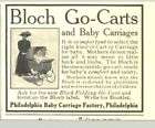 1909 ad bloch go carts and baby carriages