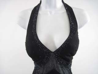 BLONDIE NITES BY LINDA BERNELL Black Halter Dress Sz 11  