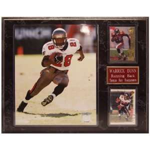  NFL Falcons Warrick Dunn # 28. 12 by 15 Two Card Plaque 