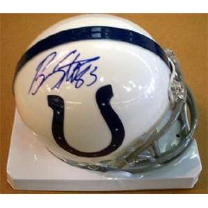 Brandon Stokley Autographed / Signed Colts Mini Helmet