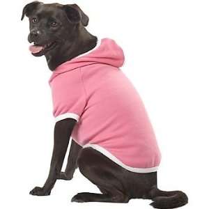  Pup Crew Bubble Gum Pink Bone Fleece Dog Hoodie, X 