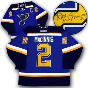  Al MacInnis Autographed Jersey   St Louis Blues Sports 