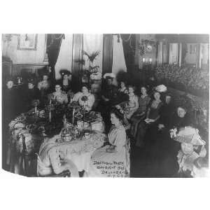  Daffodil party,women,seated,elegant,table,decorations 