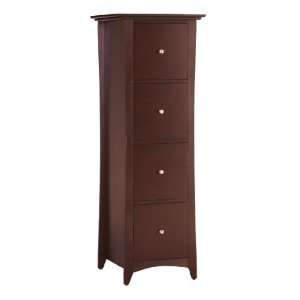  Cherry Finish 4 Drawer File Cabinet