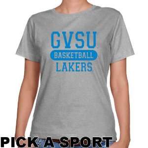 Grand Valley State Lakers Ladies Ash Custom Sport Classic Fit T shirt 
