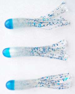 50 Crappie Jig Bodies 1.5 inch Blue Pearl ClrBlue TC29  