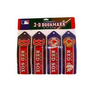  Boston Red Sox 4 pk 3 D Bookmarks Case Pack 12