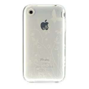  Iphone 3g 2nd Generation Crystal Skin Case Clear Flower 