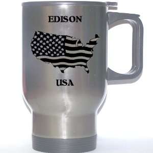  US Flag   Edison, New Jersey (NJ) Stainless Steel Mug 