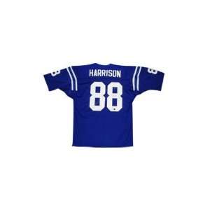  Marvin Harrison Autographed Blue Custom Jersey Sports 