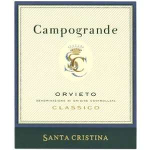   Campogrande Orvieto Classico Doc 750ml Grocery & Gourmet Food
