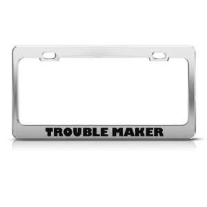   Maker Humor license plate frame Stainless Metal Tag Holder Automotive