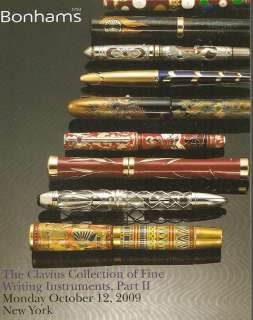 Bonhams Clavius Fountain Pen Collection Part II Auction Catalog 2009 