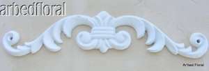 White Cast Iron Picture Topper Fleur Scroll Wall Decor Valance  