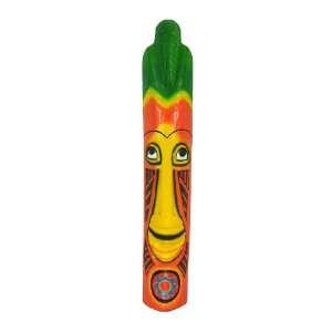  Brightly Painted Pineapple Tiki Wall Mask Pacific Islan 