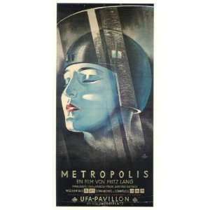  Metropolis Poster German 14x36 Brigitte Helm Alfred Abel 