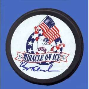  Rob McClanahan Autographed Hockey Puck