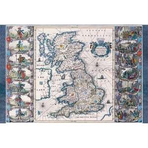    Jan Jansson   Antique Map   Britannia, Ca 1646