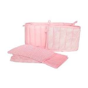  Tadpoles Classics Gingham Pink   Woven Baskets (Set of 3 