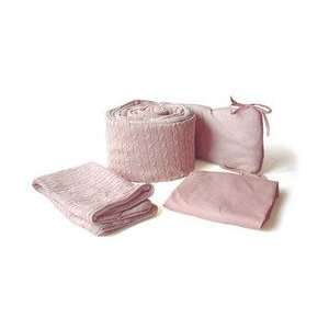 Tadpole Basics Cable Knit Baby PortaCrib Bedding Set   Pink Baby